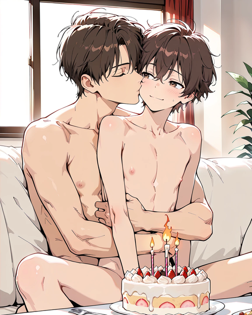 朝よわ男子　彼氏の誕生日にご奉仕セックス