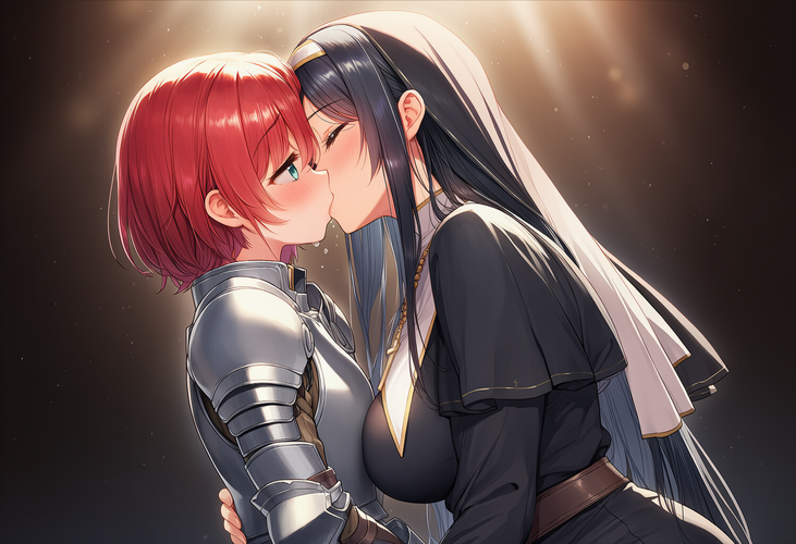 聖女ちゃんと聖騎士ちゃん　百合エッチ