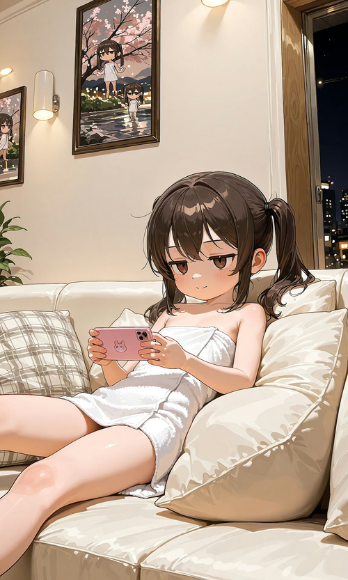 ジト目ちゃん、お風呂上り