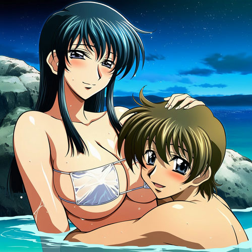 藤村静流の水着えっちなイラスト