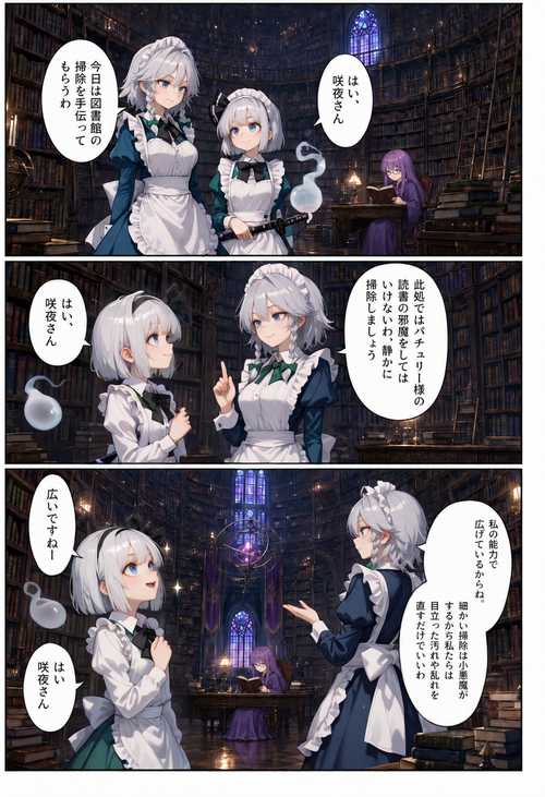 さくみょんメイド修行・図書館のおしごと