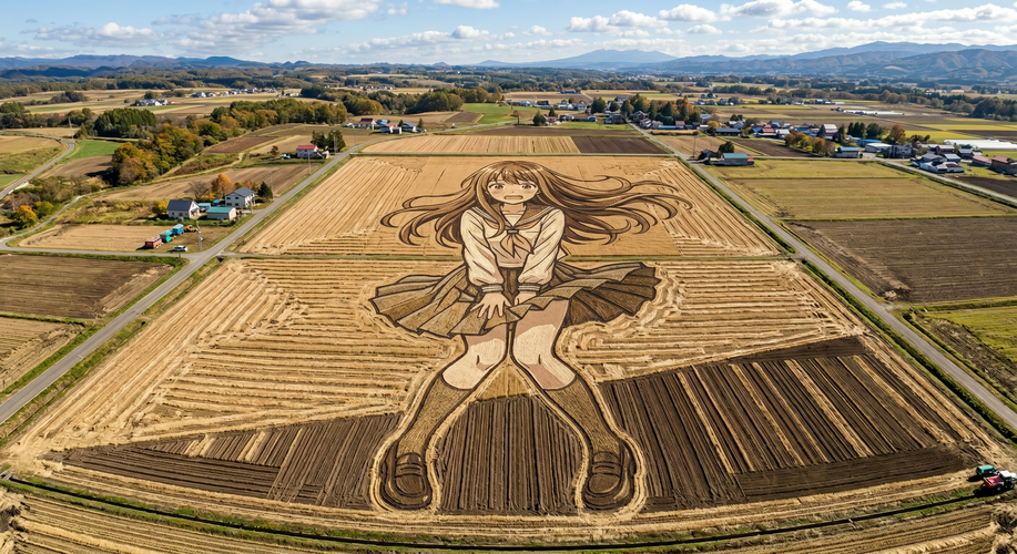 麦畑に吹く風