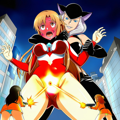VR女剣士（29人）でメフィラス星人（擬人化・股・ビーム）