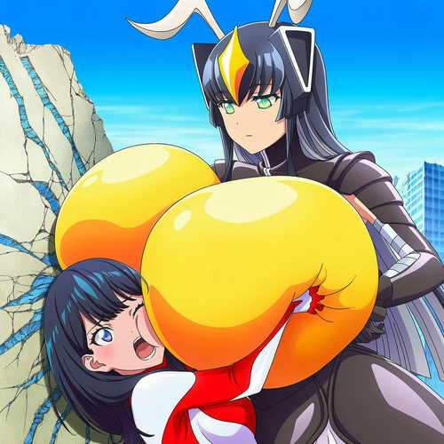 特撮電脳ヒロインでゼットン（乳圧）
