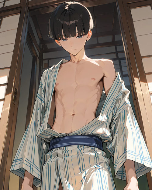 和装美男子のお着替えタイムを覗き見してみた