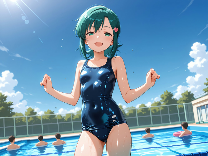 【スーパーリアル麻雀P5】梢ひな子：水泳の時間