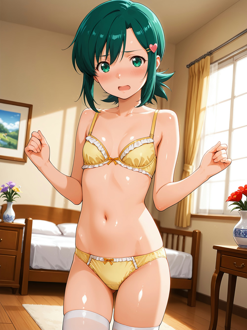 【スーパーリアル麻雀P5】梢ひな子：脱衣2枚目