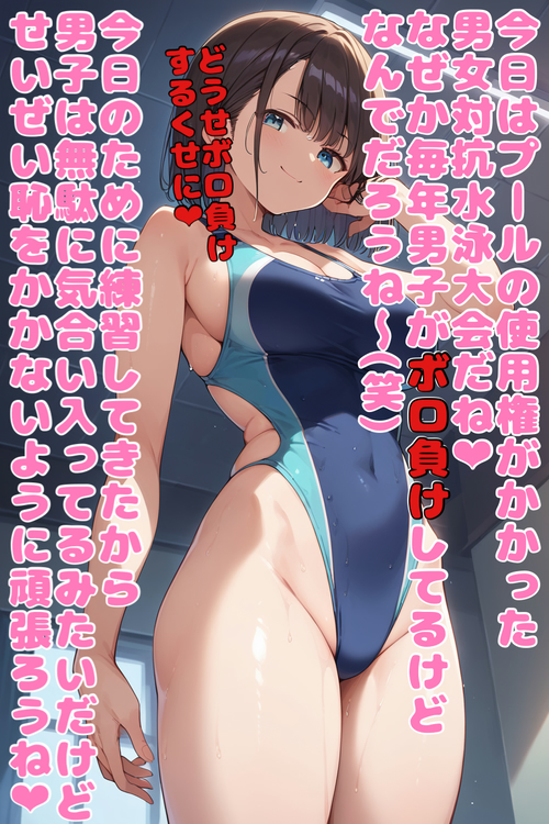 男女対抗水泳大会❤︎2