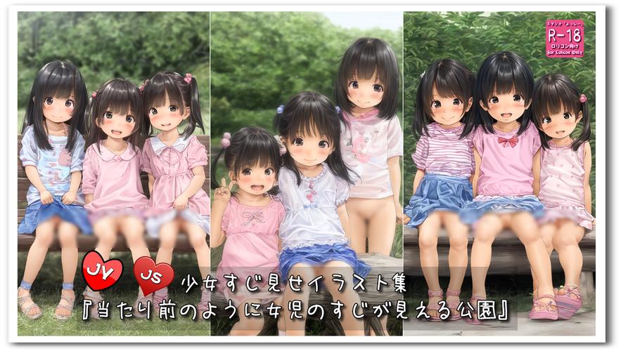 【ろり追憶保管庫】（画像追加）2024/5/12『当たり前のように女児のすじが見える公園』☆