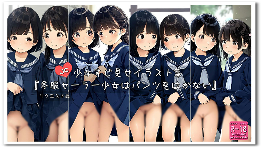 【ろり追憶保管庫】2024/11/23リクエスト品『冬服セーラー少女はパンツをはかない』☆