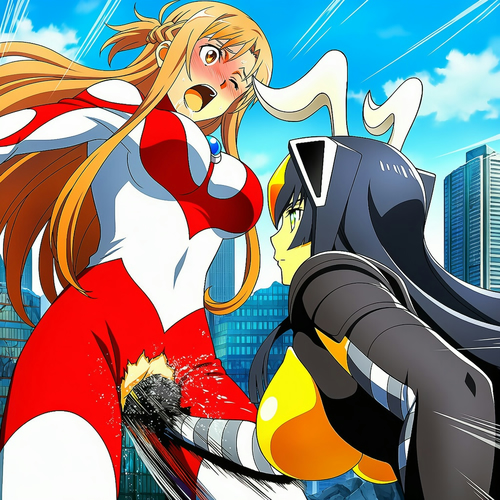 VR女剣士（29人）でウルトラヒロイン・ゼットン（股間攻撃）
