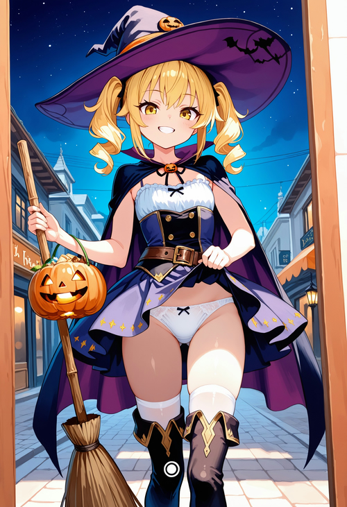 街中ハロウィン スカートめくりver（季菜）