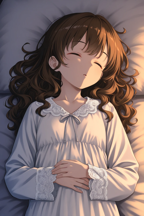 睡眠中の寮生月城美月（母乳が出る薬服用済み）①