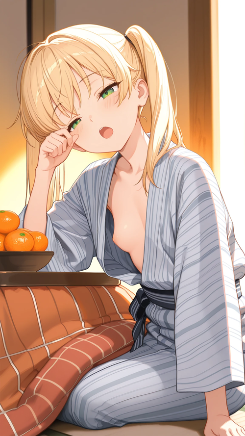 お正月の一幕 霧島 ルナ 乳首チラ