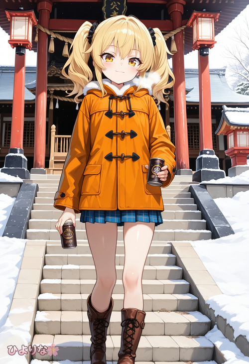 神社で露出（季菜）